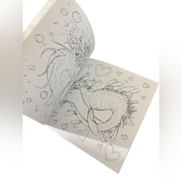 Pop Manga adult coloring books dragons cute and creepy set of 3 - Picture 5 of 13